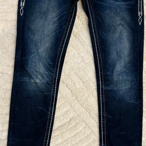 Rock Revival Women's Skinny Jeans - Dark Blue Wash